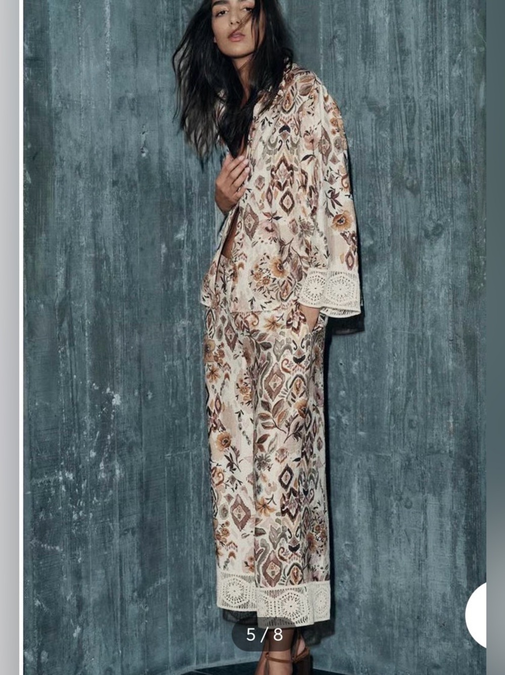 Zara Printed Guipure Pants NWOT!